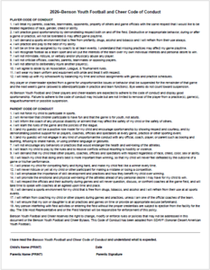 BYFC CODE OF CONDUCT